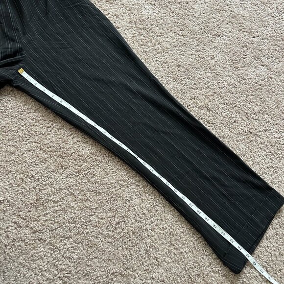 Larry Levine Petite Black White Pinstriped Pants Size 12P - Picture 11 of 11